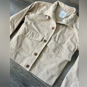 Avec Les Filles Corduroy Jacket with Button Details